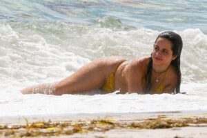 Camila Cabello – Beautiful Big Ass in a Sexy Yellow Thong (38)