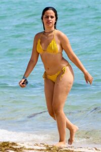 Camila Cabello – Beautiful Big Ass in a Sexy Yellow Thong (1)