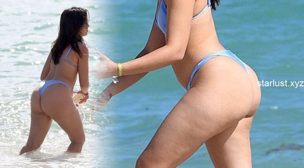 Camila Cabello – Fantastic Big Ass in a Thong Bikini on the Beach in Miami