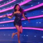 Rashmika mandanna hot thighs in mini bdycon and shpwoing panty HD sexy pics from varisu (272)