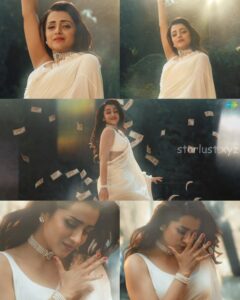 Trisha hot in white sleeveless saree from sugarbaby thuglife movie starlust 2